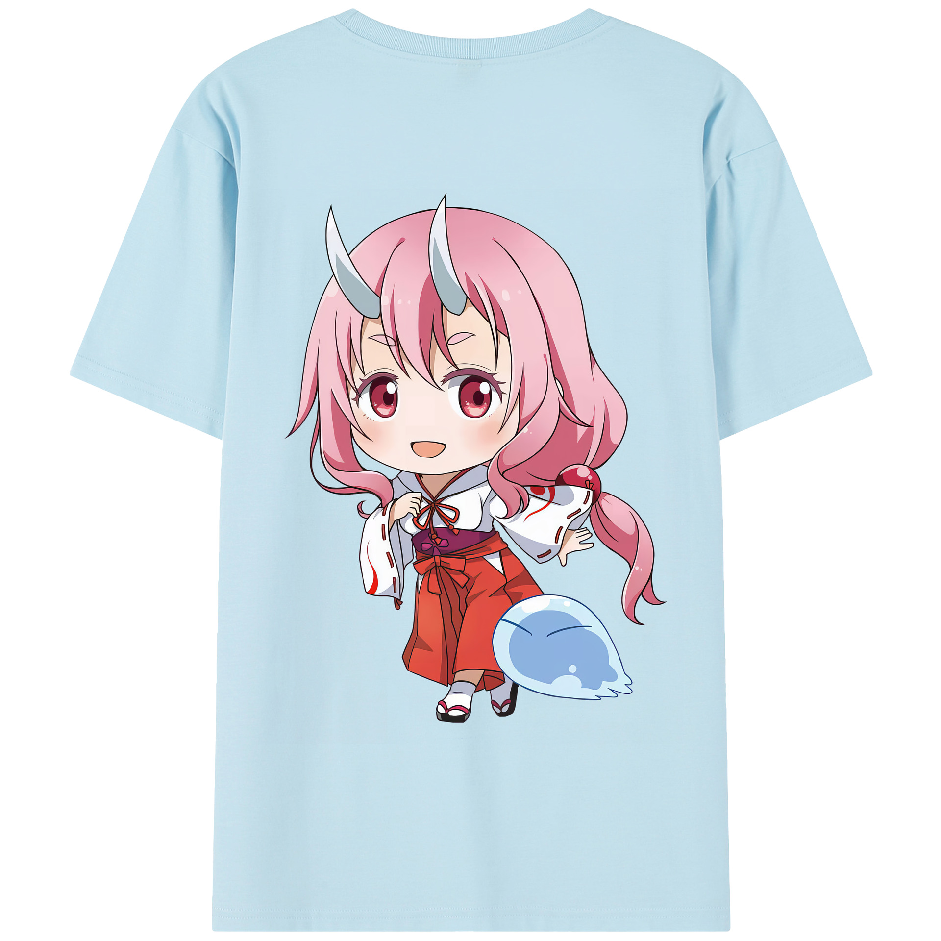（画像用） 転スラ Regarding Reincarnated to Slime 綿100％半袖Tシャツ（背面プリント）